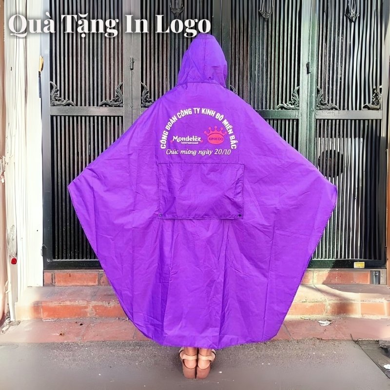 Áo mưa quà tặng in logo