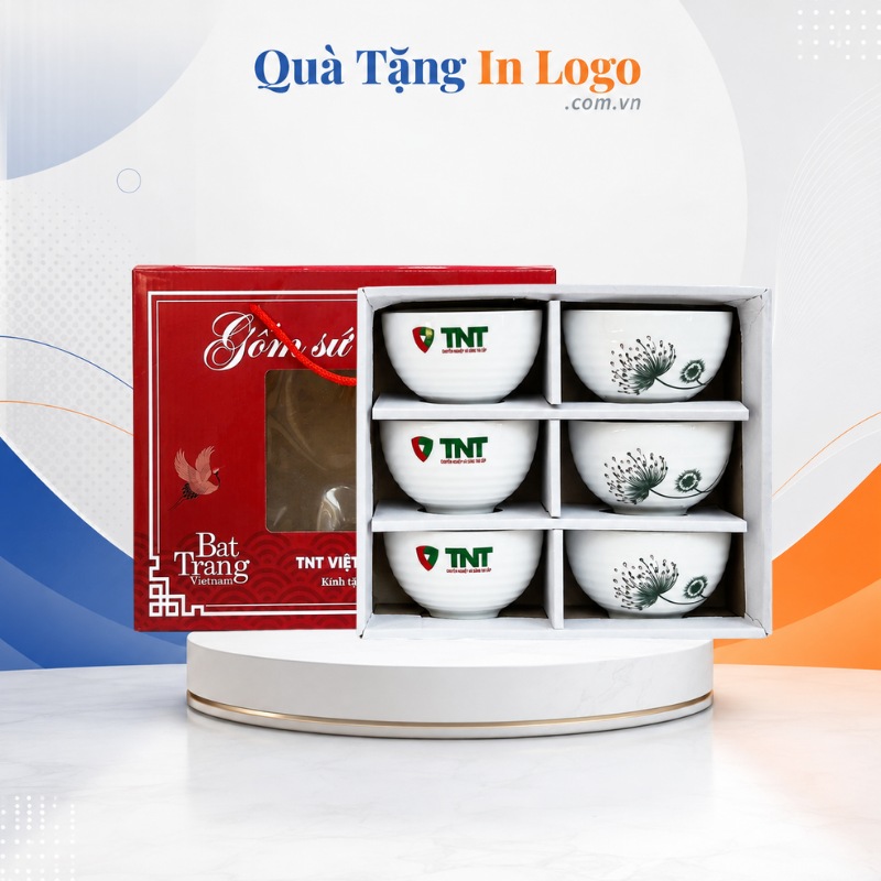 Bộ Bát Cơm (Chén Cơm) Quà Tặng In Logo