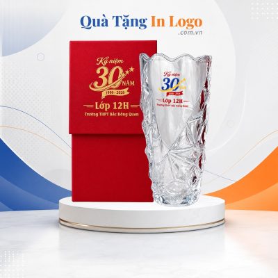 Lọ Hoa Thuỷ Tinh Quà Tặng In Logo