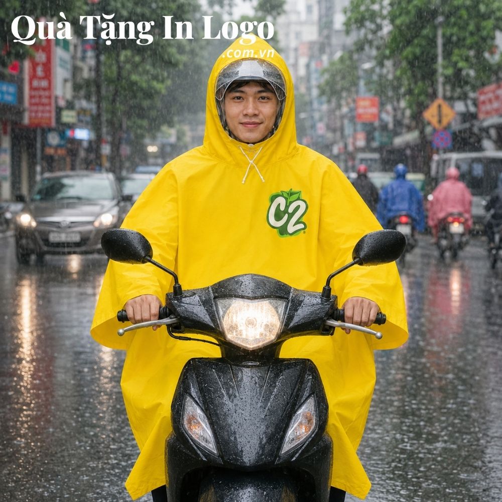 Áo mưa in logo quà tặng