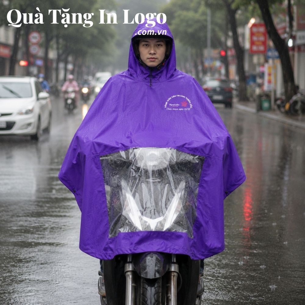 Áo mưa in logo quà tặng