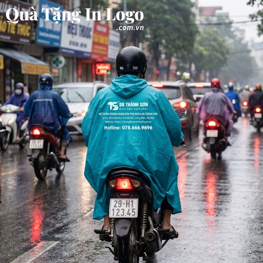 Áo mưa in logo quà tặng