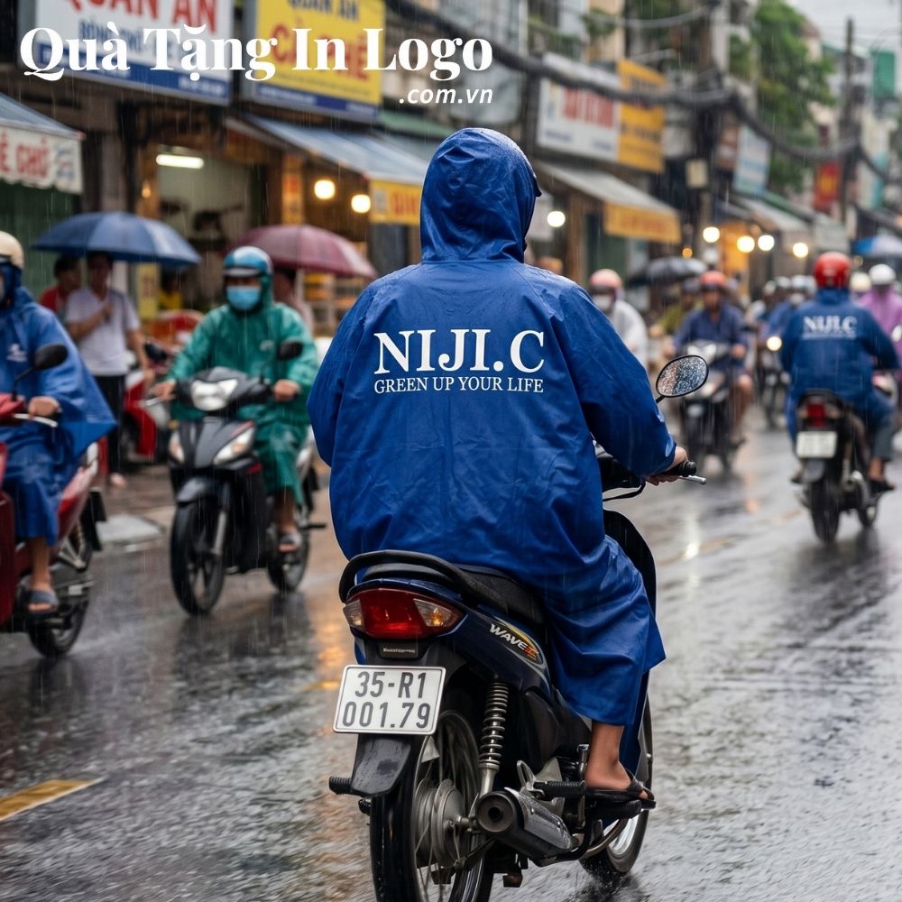 Áo mưa in logo quà tặng