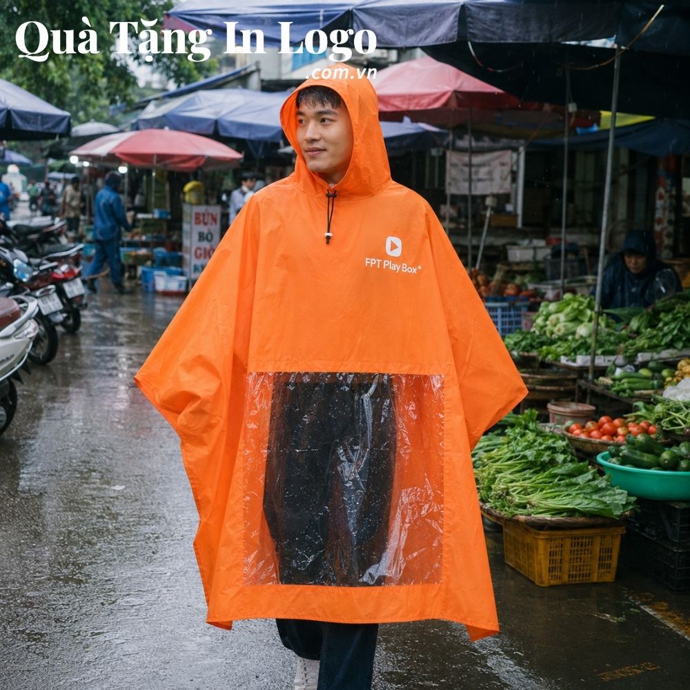 Áo mưa in logo quà tặng