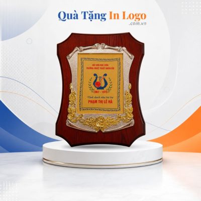 Bảng vinh danh gỗ đồng in logo