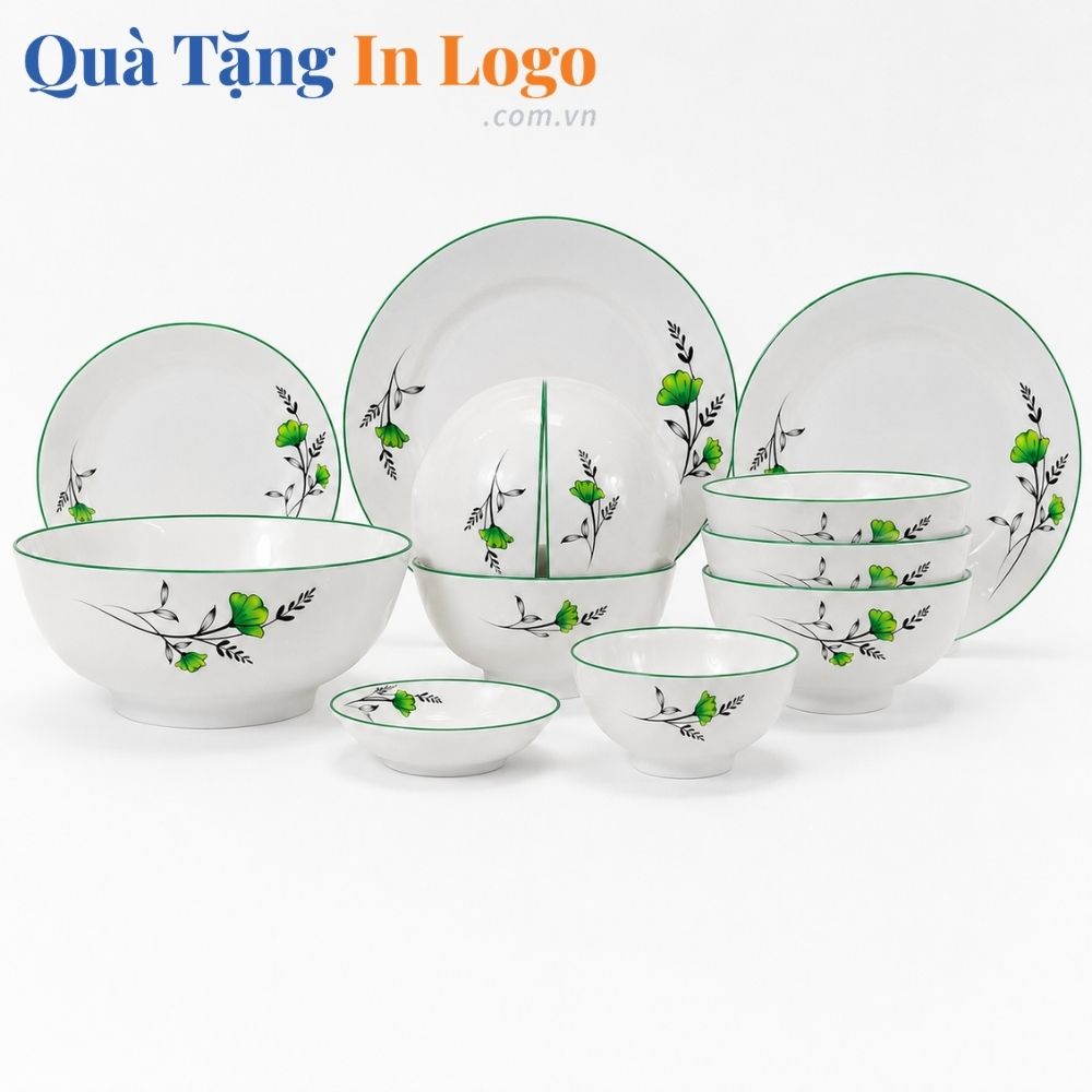 Bát đĩa quà tặng in logo