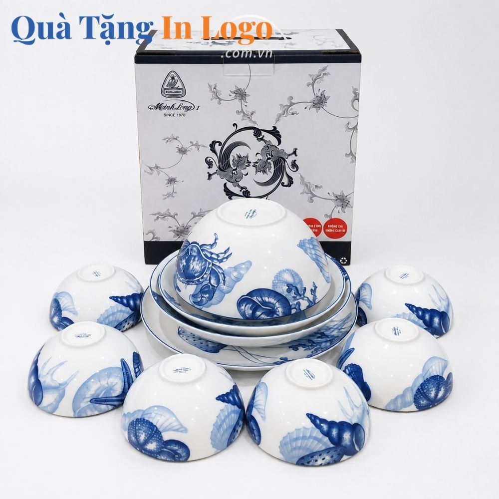 Bát đĩa quà tặng in logo