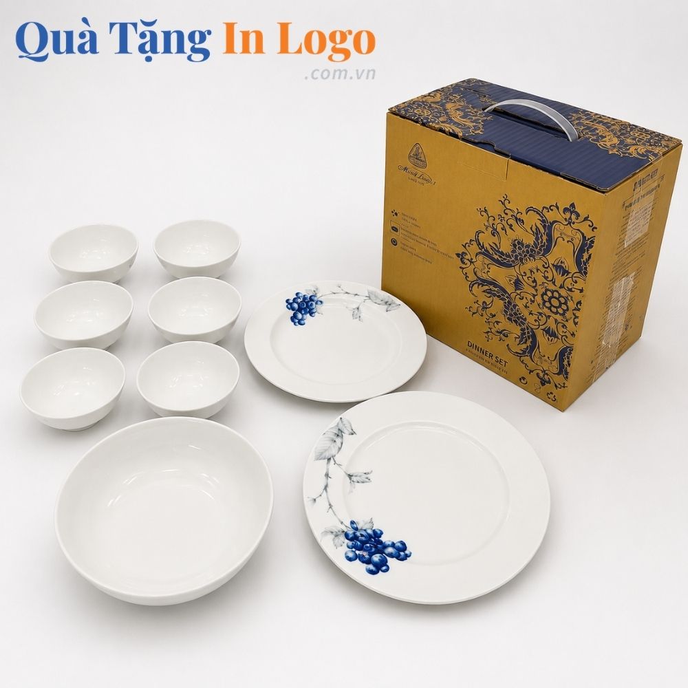 Bát đĩa quà tặng in logo