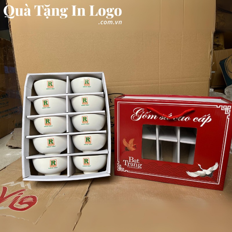 Bộ Bát Cơm (Chén Cơm) Quà Tặng In Logo - Ảnh 2