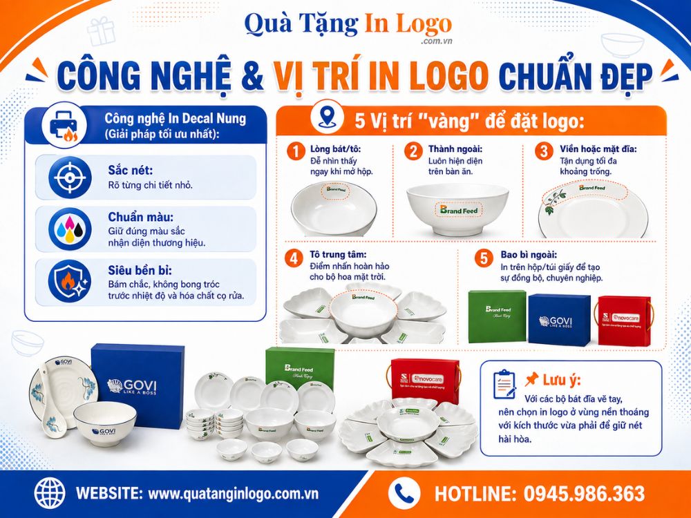 Công nghệ in logo thương hiệu trên bát đĩa
