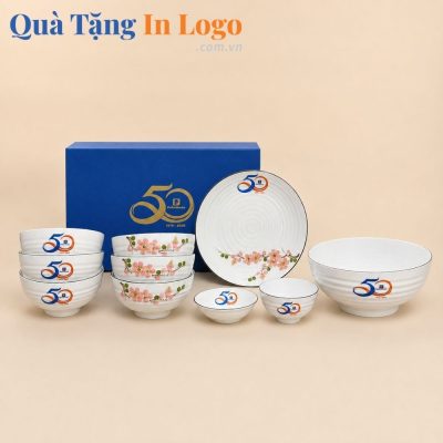 Bát đĩa quà tặng in logo