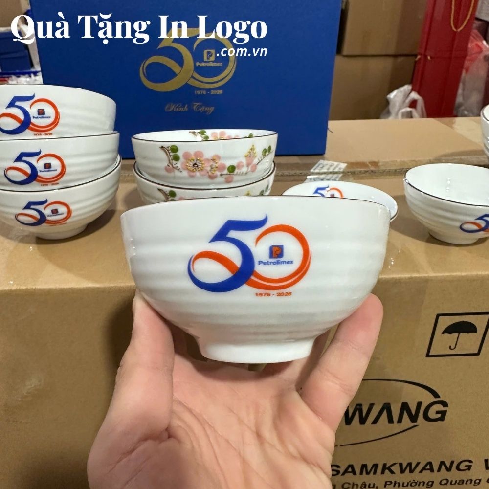 Bát đĩa quà tặng in logo