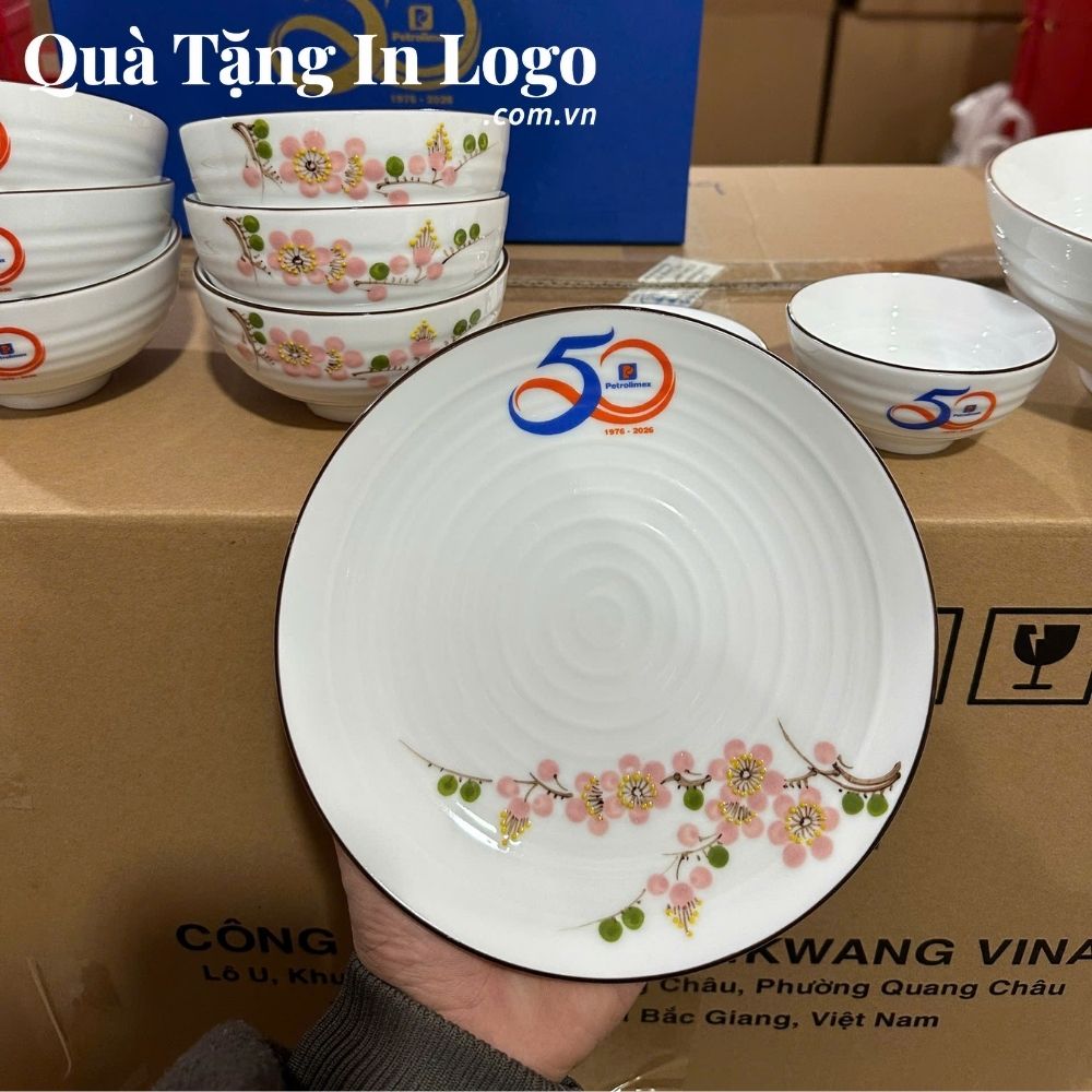 Bát đĩa quà tặng in logo
