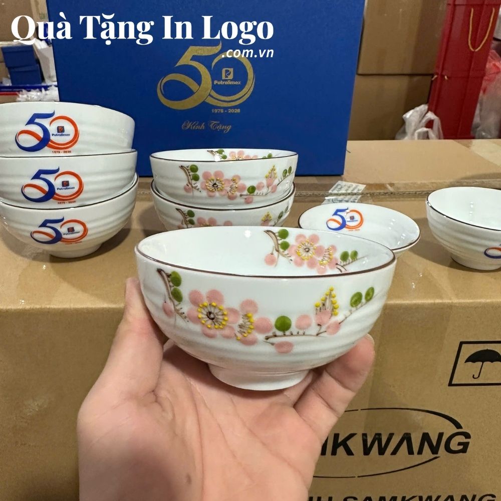 Bát đĩa quà tặng in logo