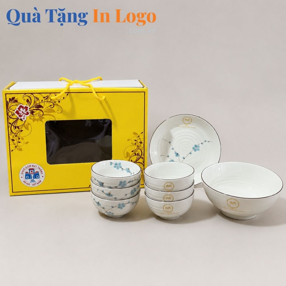 Bát đĩa quà tặng in logo
