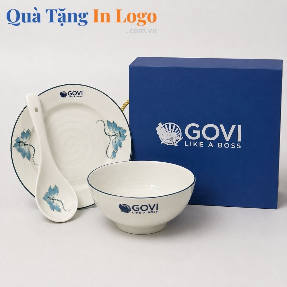 Bát đĩa quà tặng in logo