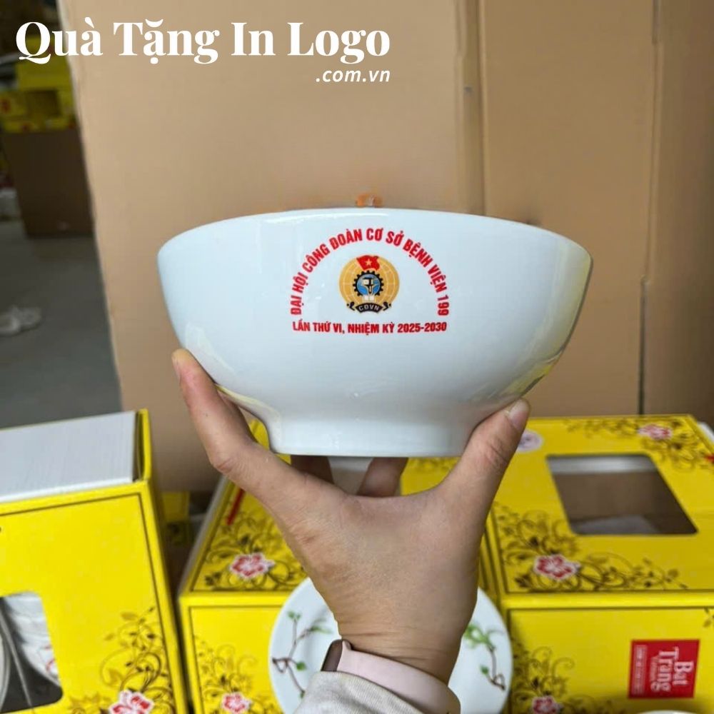 Bát đĩa quà tặng in logo