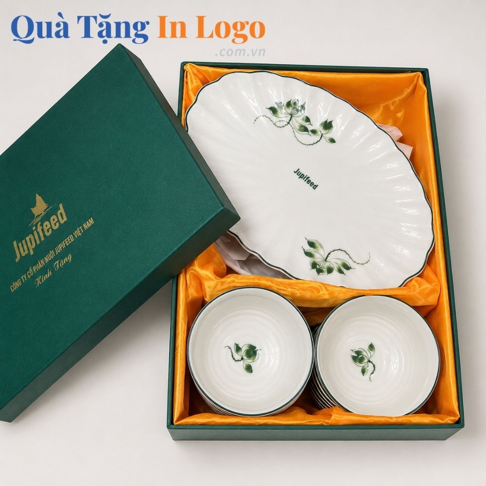 Bát đĩa quà tặng in logo