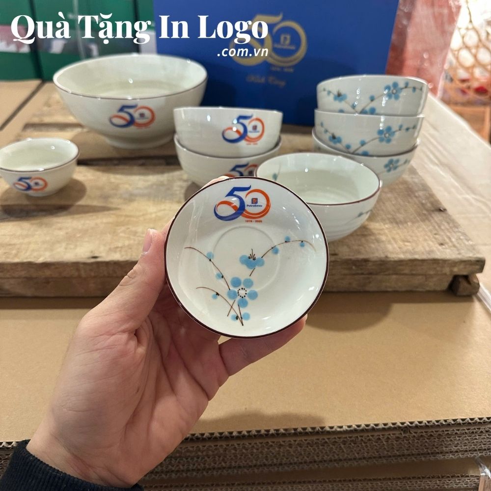 Bát đĩa quà tặng in logo