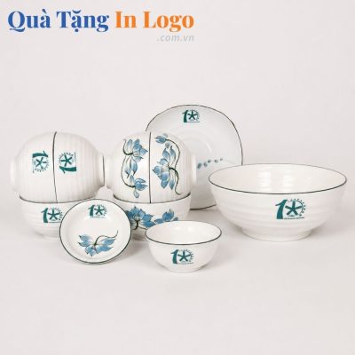 Bát đĩa quà tặng in logo