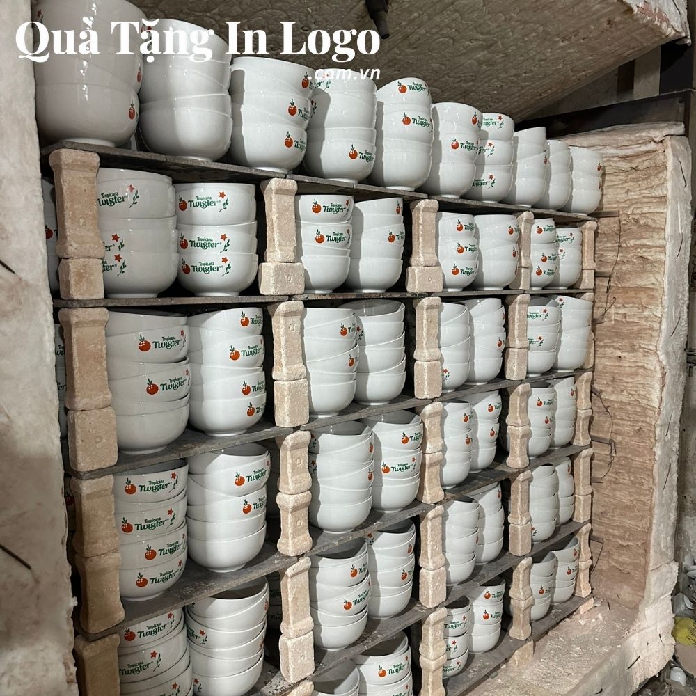 Bát đĩa quà tặng in logo