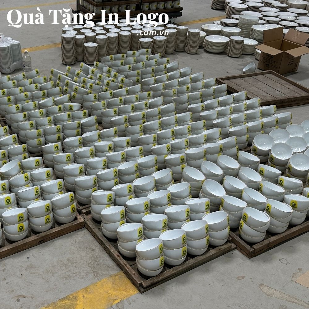 Bát đĩa quà tặng in logo