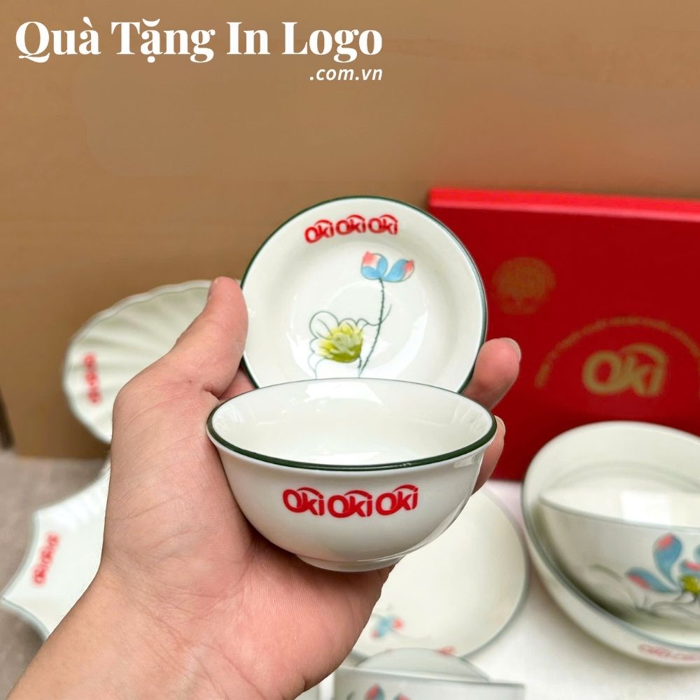 Bát đĩa quà tặng in logo