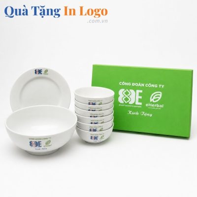 Bát đĩa quà tặng in logo
