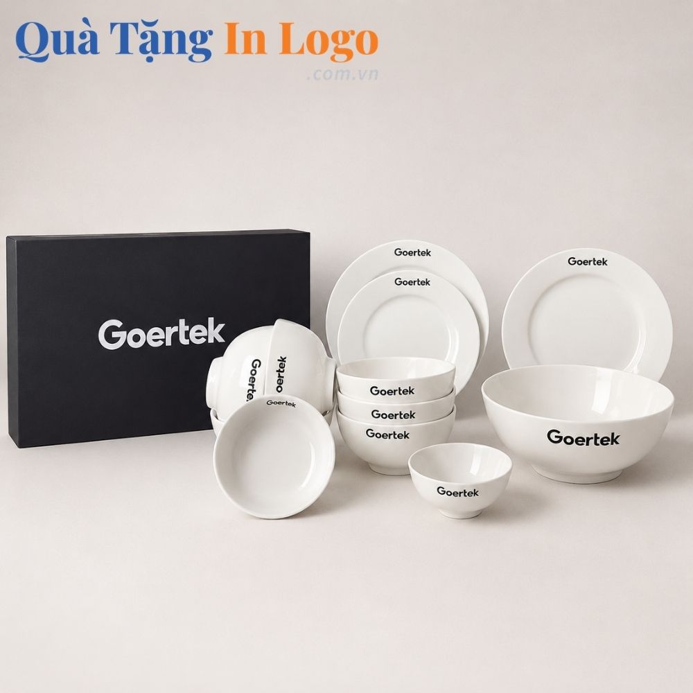 Bát đĩa quà tặng in logo