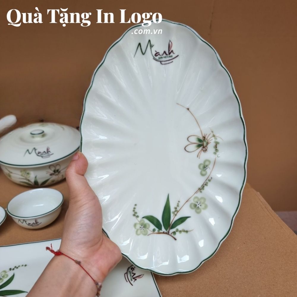 Bát đĩa quà tặng in logo