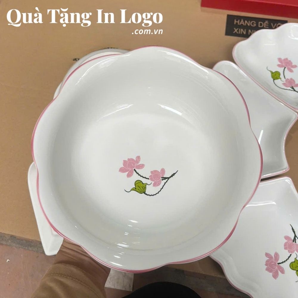 Bát đĩa quà tặng in logo