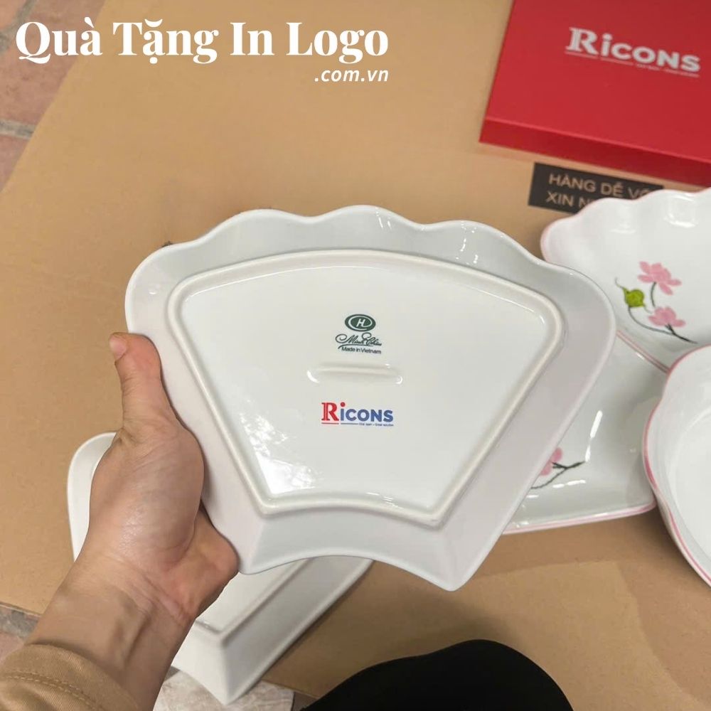 Bát đĩa quà tặng in logo
