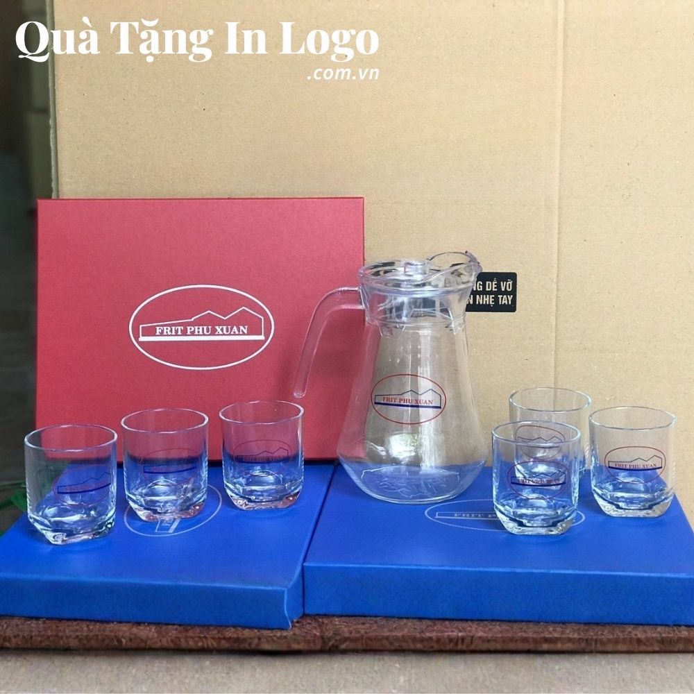 Bộ Bình Cốc Thủy Tinh Quà Tặng In Logo - Ảnh 12
