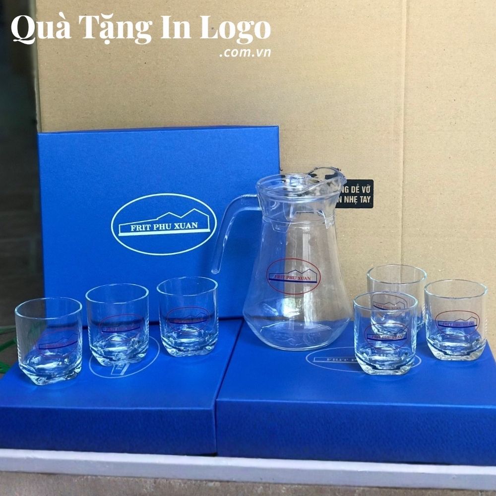 Bộ Bình Cốc Thủy Tinh Quà Tặng In Logo - Ảnh 11