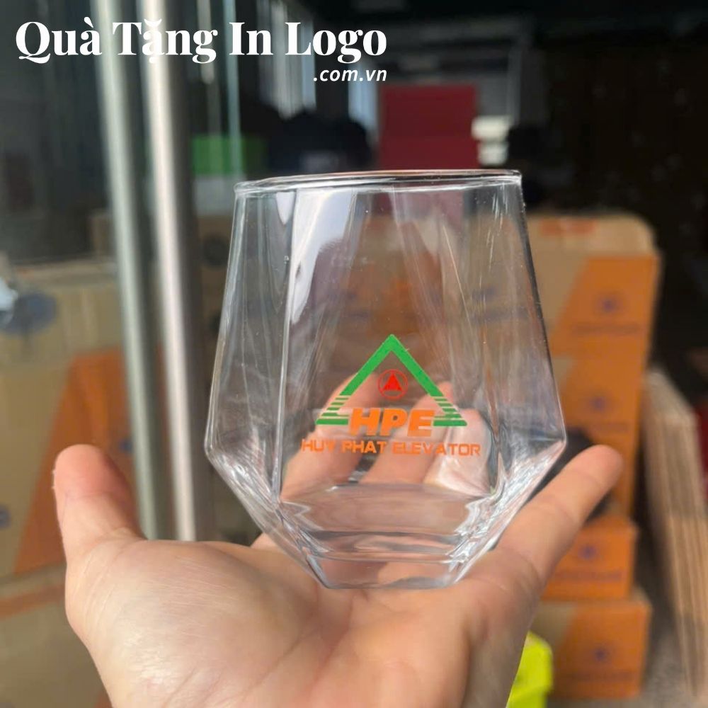 Bộ bình cốc thủy tinh in logo quà tặng