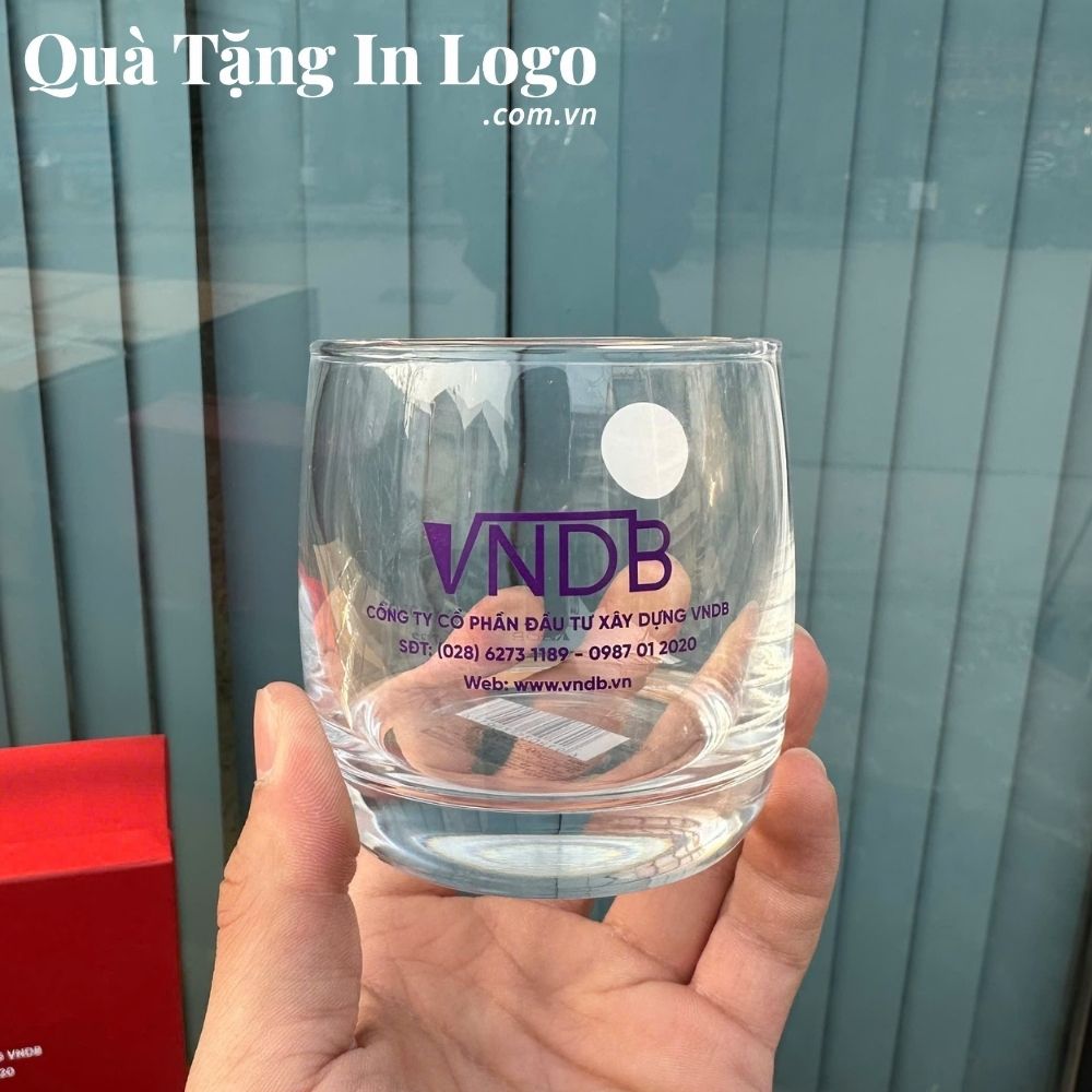 Bộ bình cốc thủy tinh in logo quà tặng