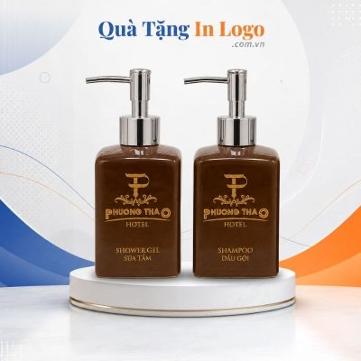 Bộ Phụ Kiện Nhà Tắm Gốm Sứ In Logo