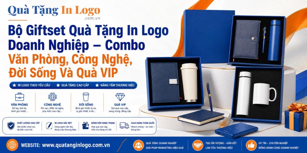 Bộ giftset quà tặng in logo