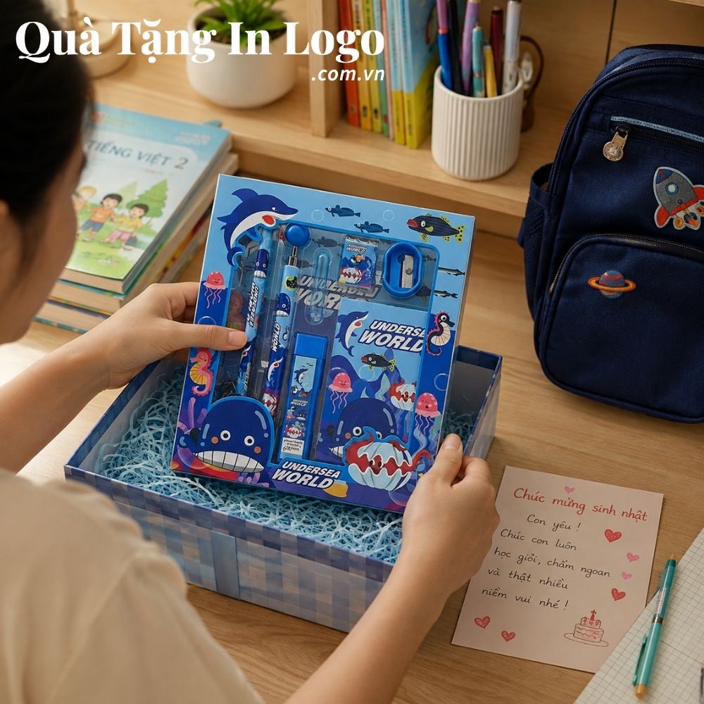 Bộ giftset quà tặng in logo