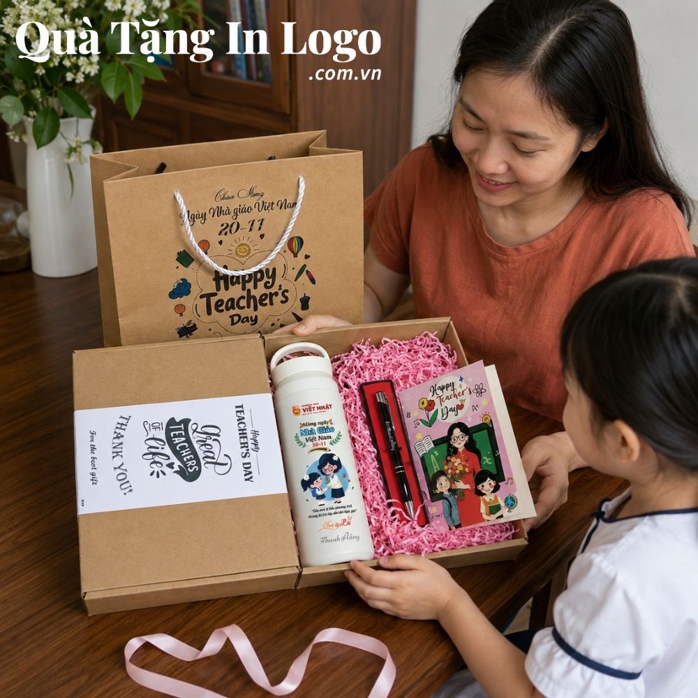 Bộ giftset quà tặng in logo