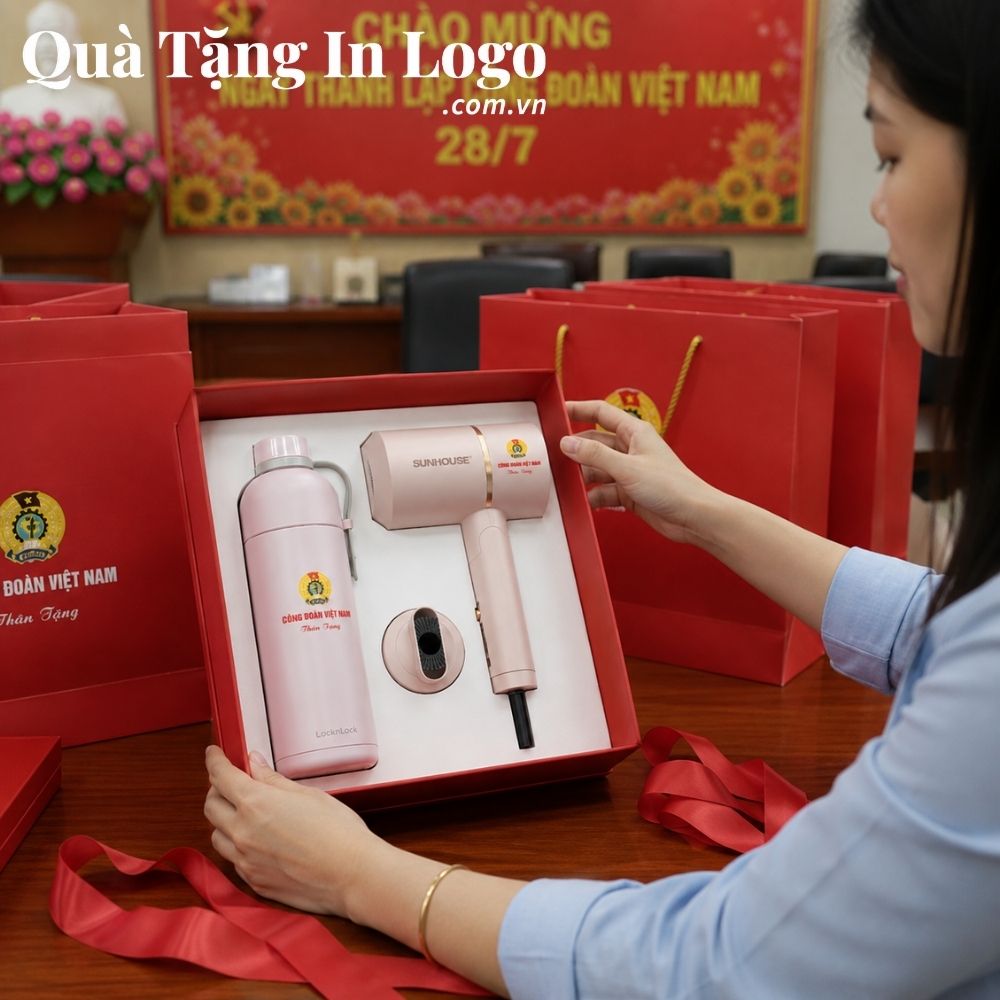 Bộ giftset quà tặng in logo