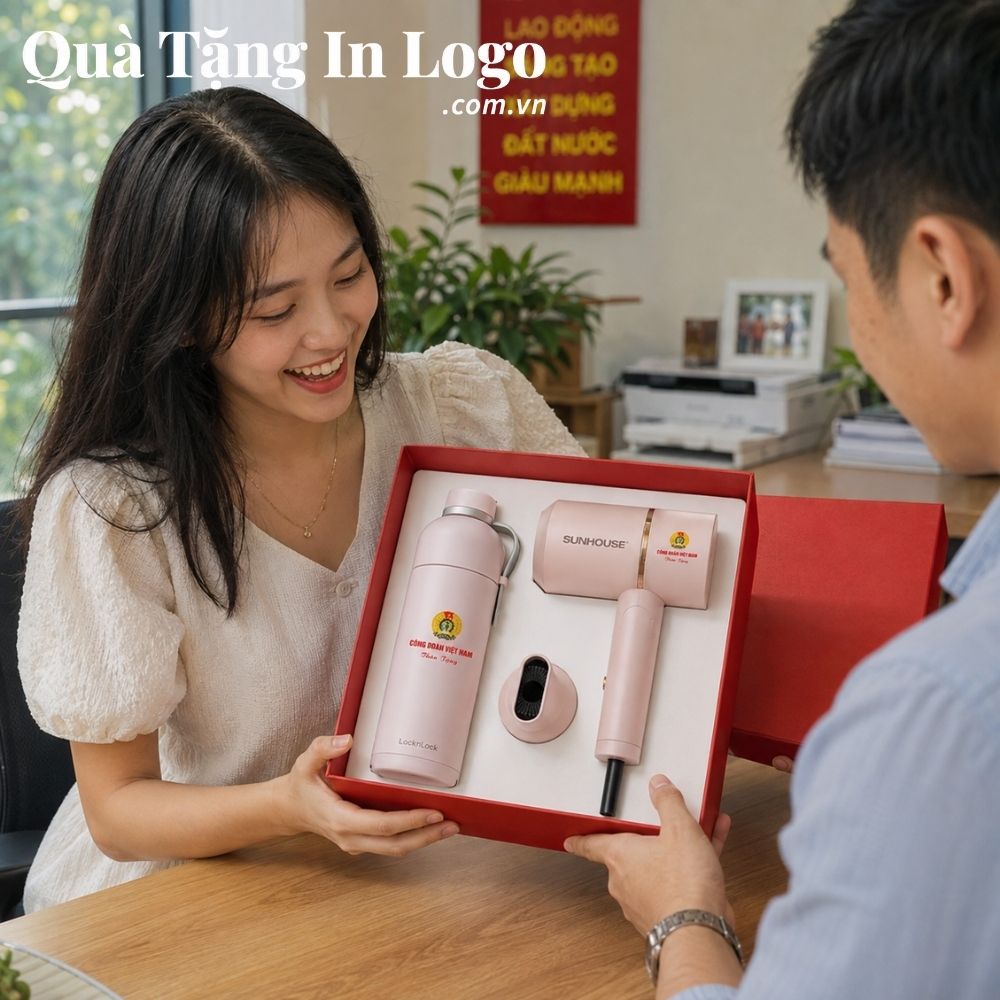 Bộ giftset quà tặng in logo