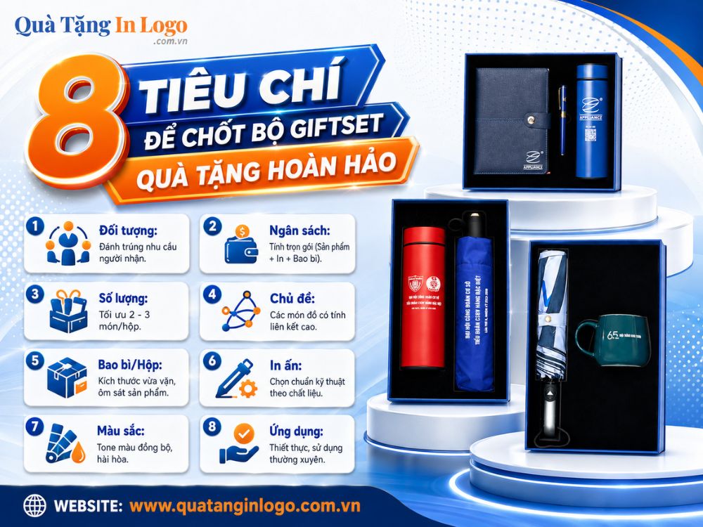 8 tiêu chí lựa chọn bộ giftset quà tặng in logo
