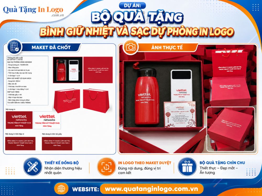 Dự án bộ giftset quà tặng in logo