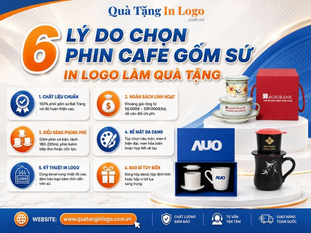 6 lý do chọn phin cà phê in logo làm quà tặng