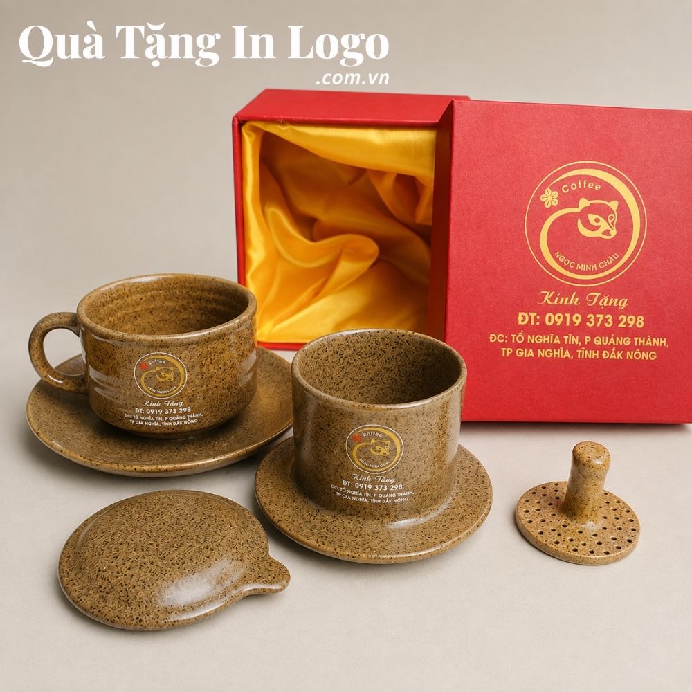 Phin pha cà phê in logo quà tặng