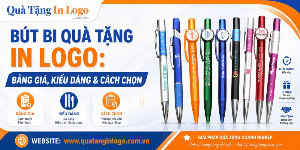 Bút bi in logo quà tặng