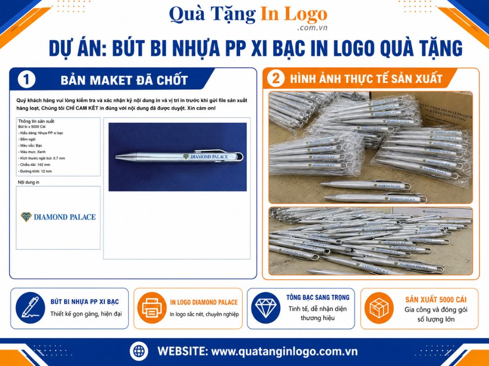 Dự án quà tặng bút bi in logo