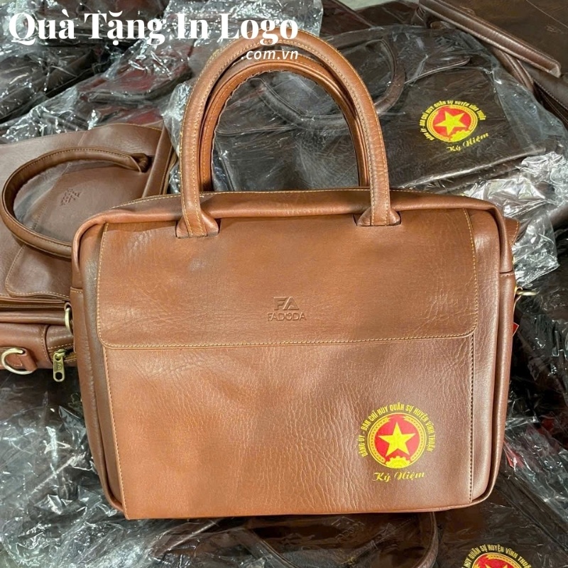 Cặp Da Quà Tặng In Logo - Ảnh 16