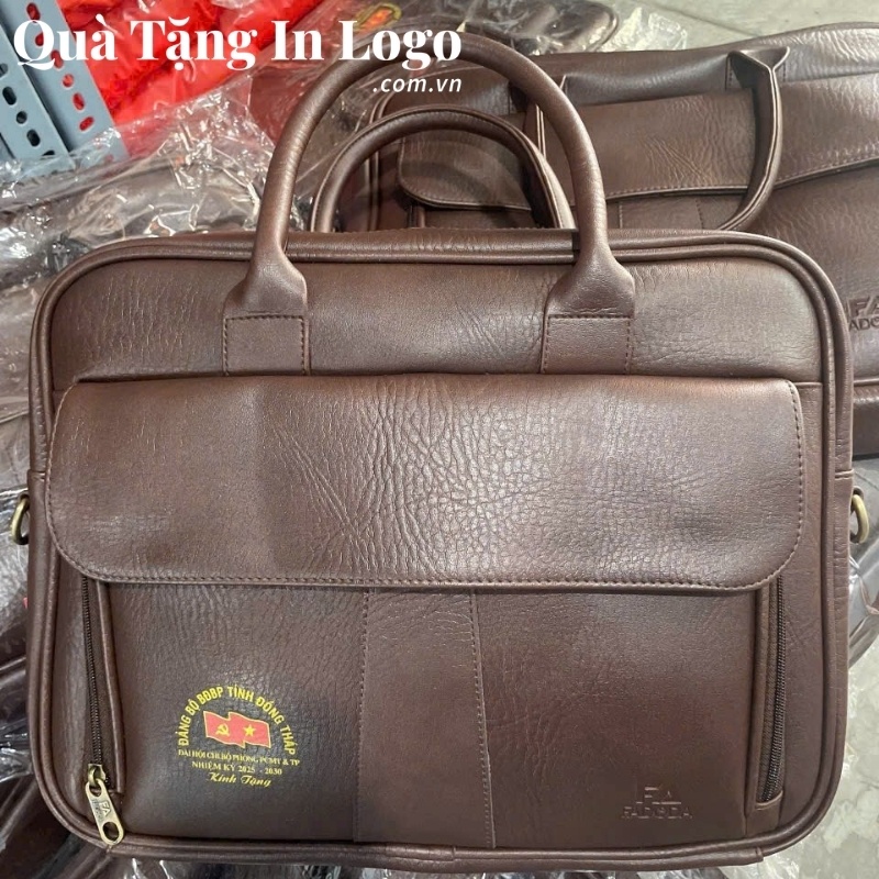 Cặp Da Quà Tặng In Logo - Ảnh 5